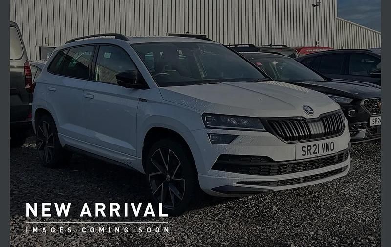 Used Skoda Karoq SportLine 147 HP (108 kW) 2021 Moon white metallic SUV
