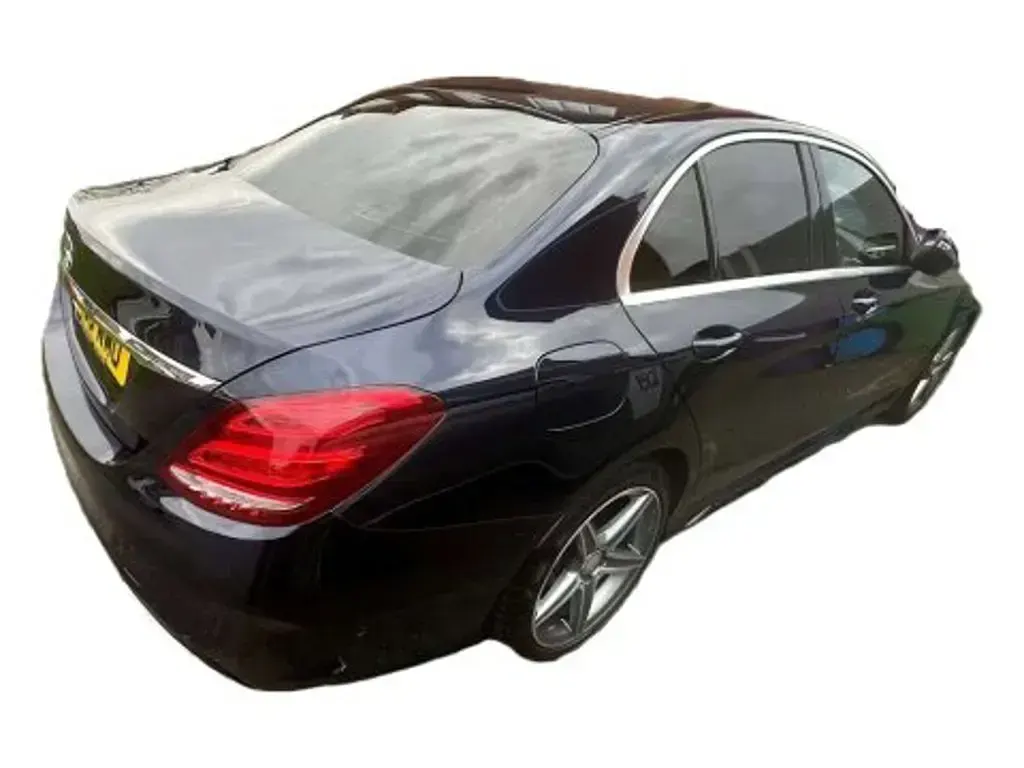 Used Mercedes C220 AMG line 170 HP (125 kW) 2016 Blue Sedan