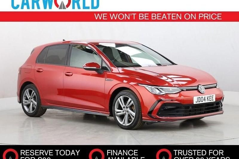 Red Used 2021 VW Golf VIII R-line Hatchback | £17,395 (Good price) - Image 1/1