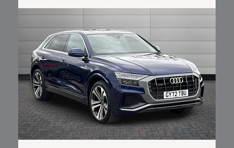 Used Audi Q8 S-Line 340 HP (250 kW) 2022 Blue SUV