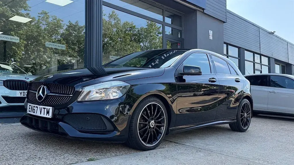 Used Mercedes A200 AMG line 2018 Black Hatchback