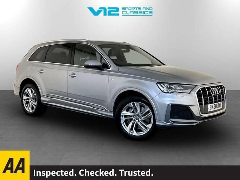 Silver Used 2020 Audi Q7 S-Line SUV | £25,795 (Fair price) - Image 1/2