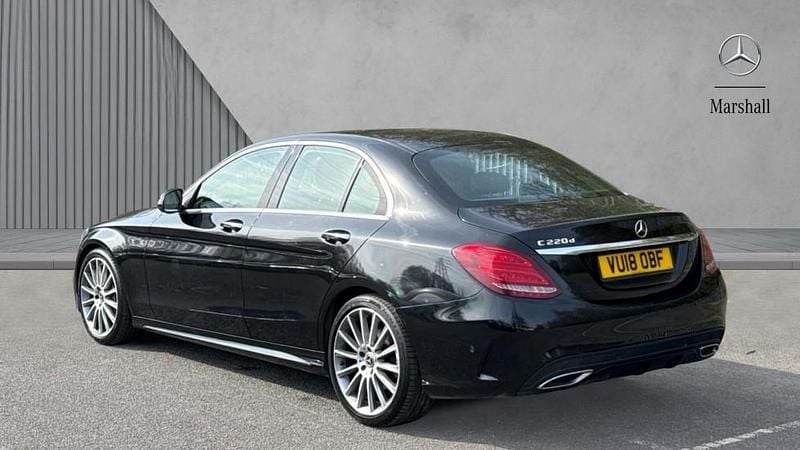 Used Mercedes C200 AMG line 136 HP (100 kW) 2018 Black