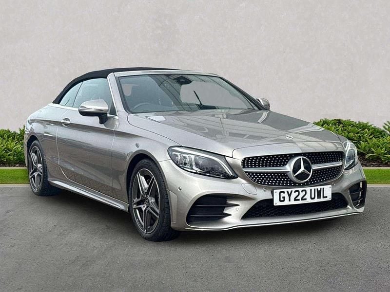 Used Mercedes C220 AMG line 2022 Silver Cabriolet