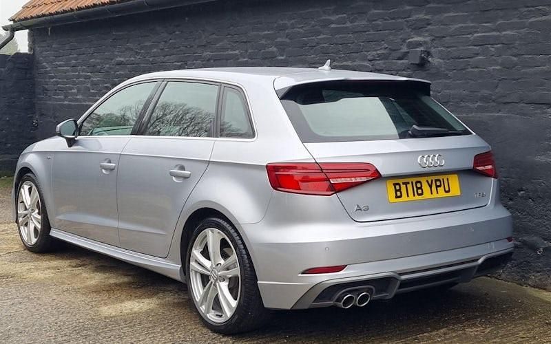 Used Audi A3 Sportback S-Line 150 HP (110 kW) 2018 Silver Hatchback