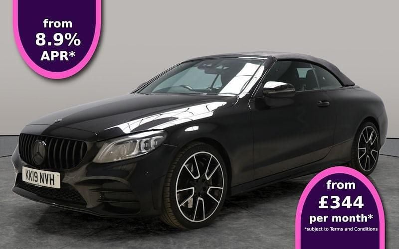 Black Used 2019 Mercedes C300 AMG line Cabriolet | £20,524 (Fair price) - Image 1/3