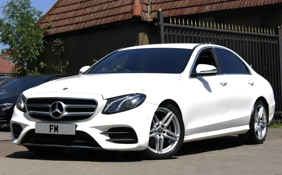 Used Mercedes E220 AMG line 2019 White Sedan