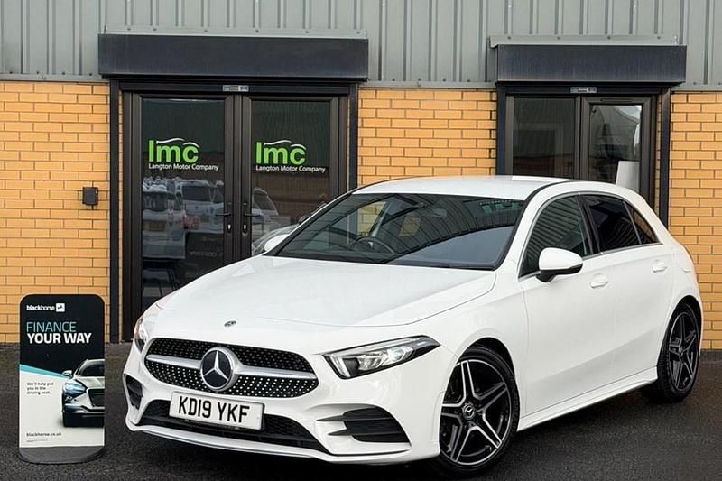 Used Mercedes A200 AMG line 163 HP (119 kW) 2019 White Hatchback