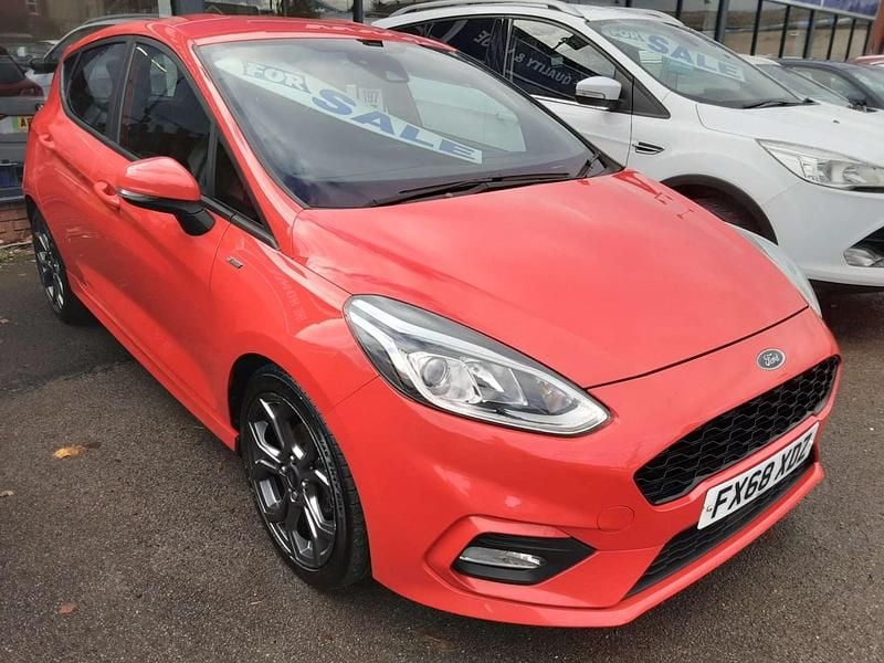 Red Used 2018 Ford Fiesta ST-Line Hatchback | £7,671 (Fair price) - Image 1/3