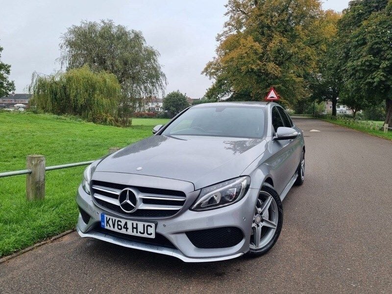 Used Mercedes C220 AMG line 168 HP (123 kW) 2014 Silver Sedan