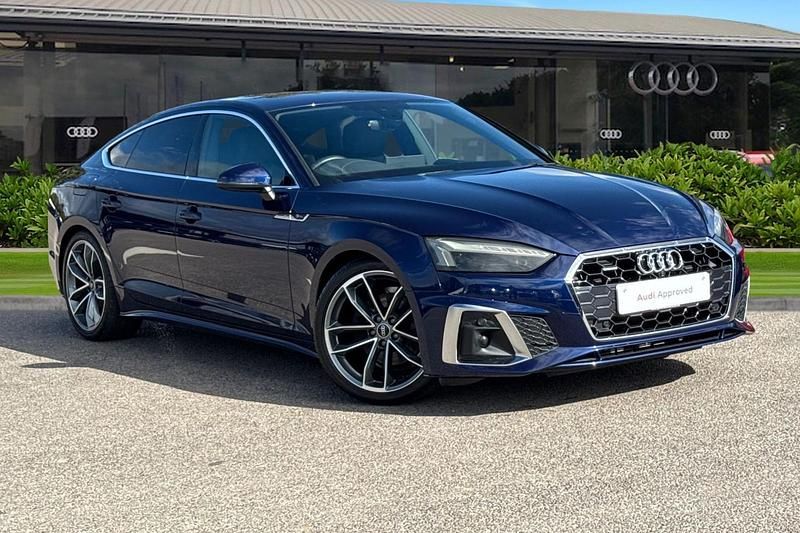 Blue Used 2021 Audi A5 S-Line Coupe | £25,590 (Fair price) - Image 1/4
