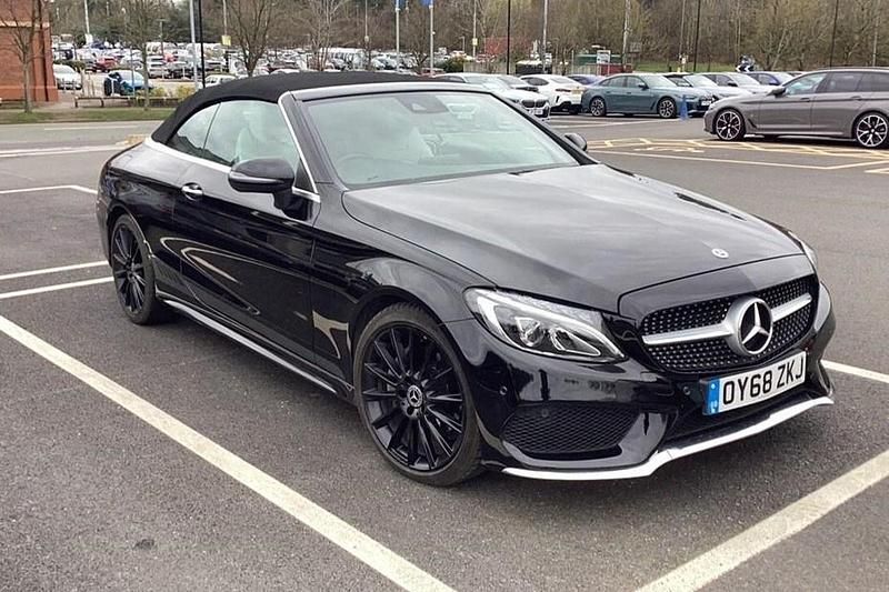 Used Mercedes C220 Premium Plus 170 HP (125 kW) 2018 Black Cabriolet