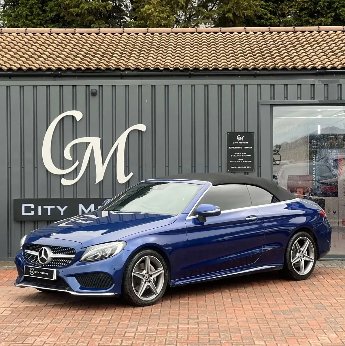 Used Mercedes C200 AMG line 2017 Blue Cabriolet