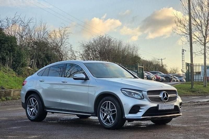 Used Mercedes GLC220 AMG line 170 HP (125 kW) 2018 Silver Coupe