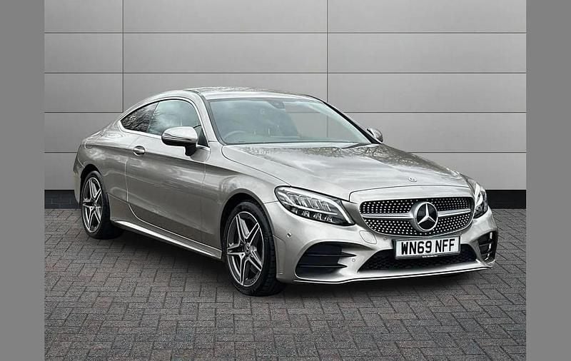 Used Mercedes C300 AMG line 245 HP (180 kW) 2019 Silver Coupe