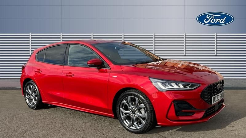 Red Used 2023 Ford Focus ST-Line Hatchback | £16,849 (Fair price) - Image 1/4