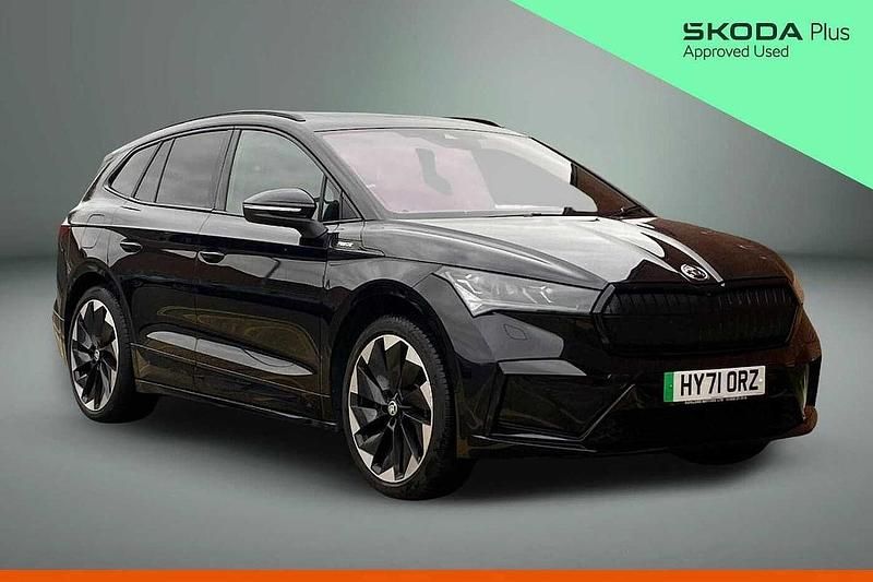 Black magic pearl effect Used 2021 Skoda Enyaq iV SportLine SUV | £23,900 (Expensive) - Image 1/4
