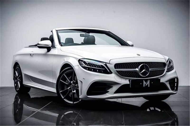 White Used 2019 Mercedes C300 AMG line Cabriolet | £18,995 (Good price) - Image 1/4