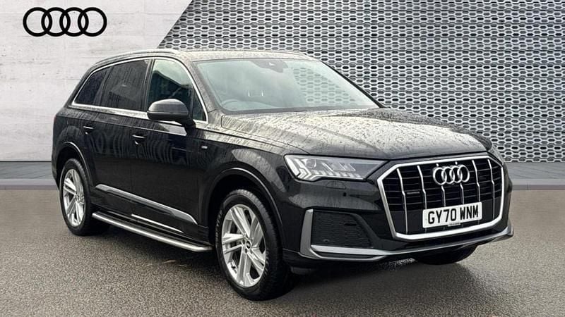 Black Used 2021 Audi Q7 S-Line SUV | £34,912 (Fair price) - Image 1/4