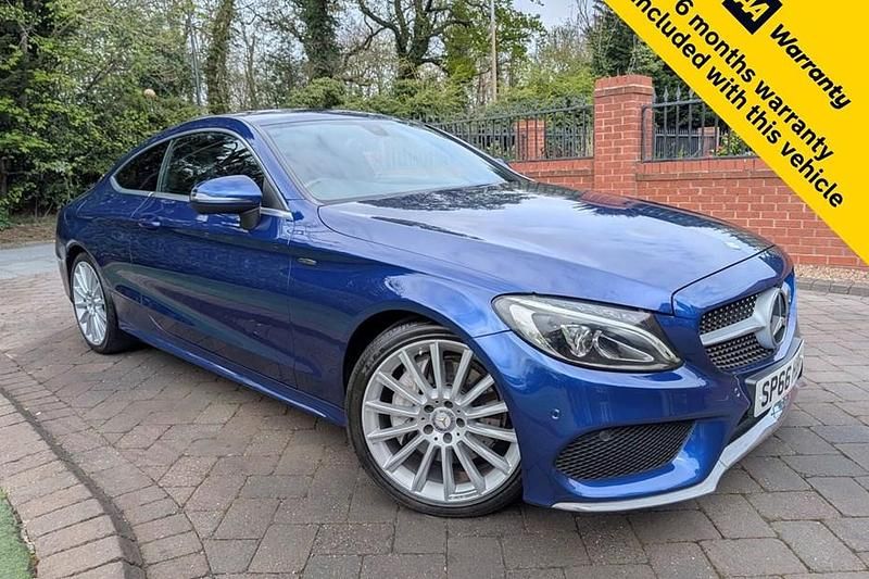 Used Mercedes C250 AMG line 204 HP (150 kW) 2016 Brilliant blue Coupe