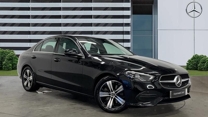 Black Used 2022 Mercedes C220 Sedan | £23,391 (Good price) - Image 1/3