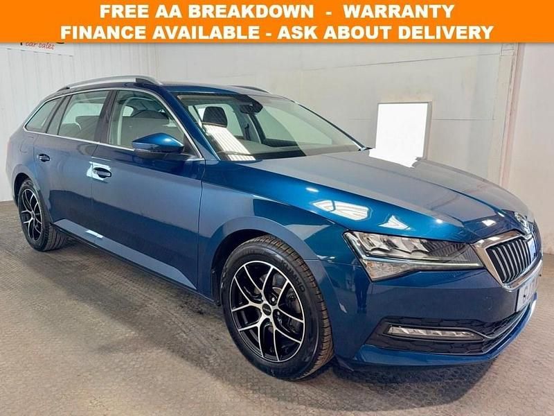 Used Skoda Superb SE 122 HP (89 kW) 2021 Blue Estate