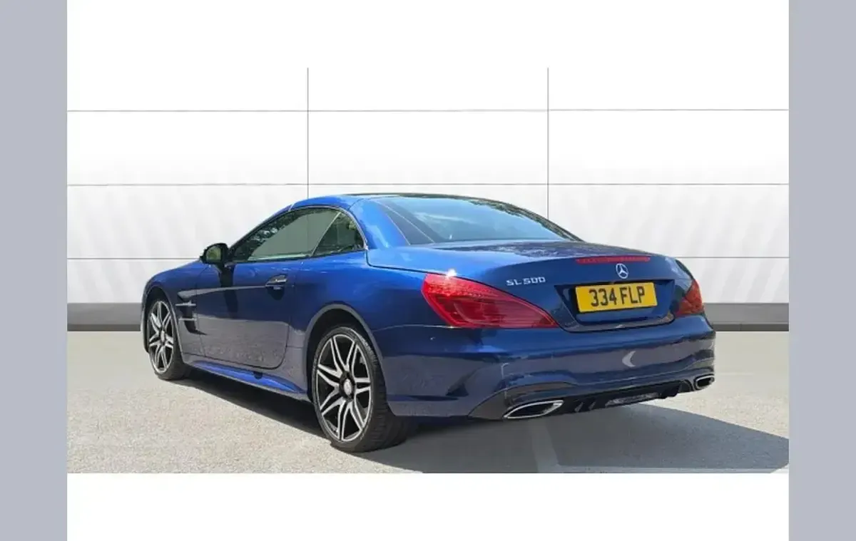 Used Mercedes SL500 AMG line 449 HP (330 kW) 2017 Blue Cabriolet