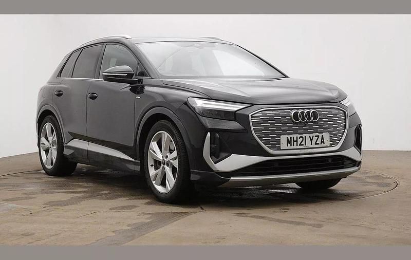 Black Used 2021 Audi Q4 e-tron S-Line SUV | £24,990 (Fair price) - Image 1/4