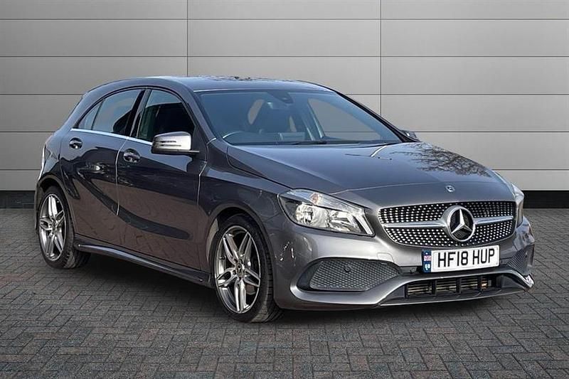 Used Mercedes A160 AMG line 102 HP (75 kW) 2018 Mountain grey Hatchback