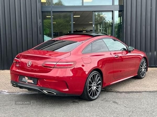 Used Mercedes E300 AMG line 258 HP (189 kW) 2023 Red Coupe