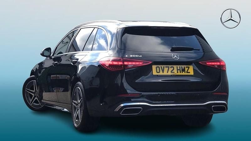 Used Mercedes C300 AMG line 265 HP (194 kW) 2022 Black Estate