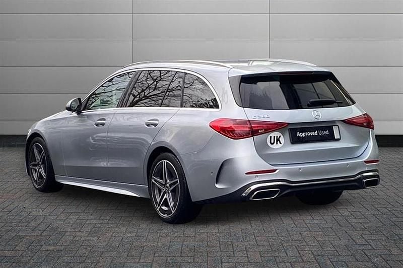 Used Mercedes C200 AMG line 204 HP (150 kW) 2022 High tech silver Estate