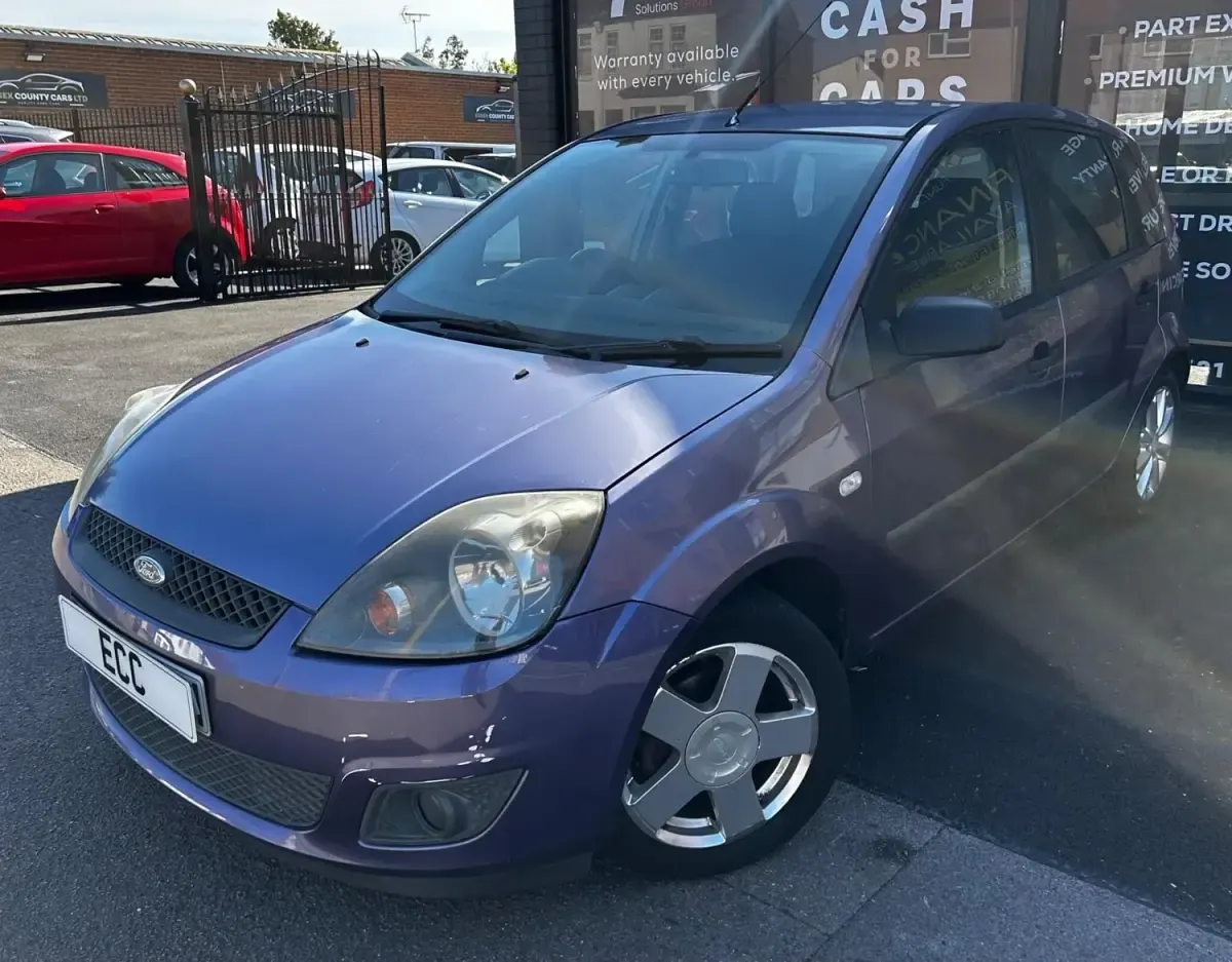 Begagnad Ford Fiesta Zetec 75 HK (55 kW) 2006 Lila Halvkombi