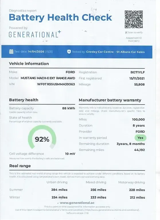 Usado Ford Mustang Mach-E Extended Range 258 kW (351 HP) 2021 SUV