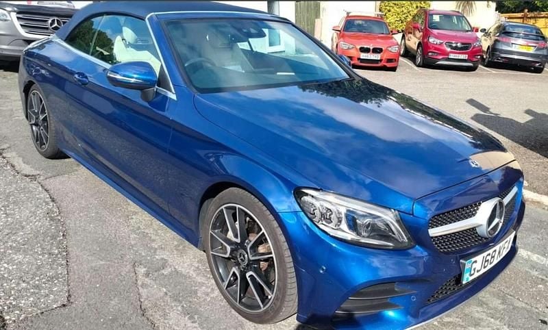 Blue Used 2018 Mercedes C200 AMG Line Premium Cabriolet | £17,295 (A bit pricey) - Image 1/4
