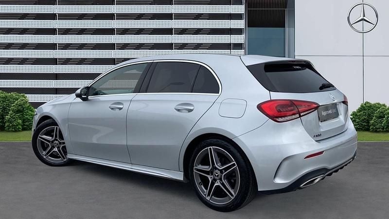 Used Mercedes A180 AMG line 136 HP (100 kW) 2020 Silver Hatchback