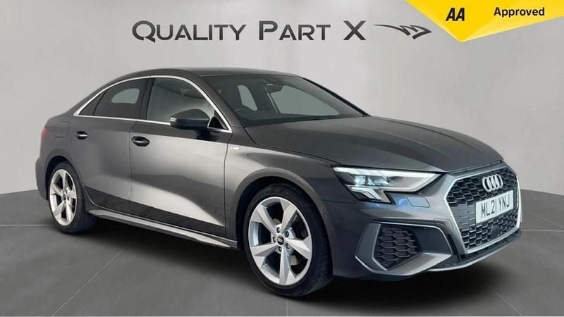 Grey Used 2021 Audi A3 S-Line Sedan | £17,350 (Good price) - Image 1/4