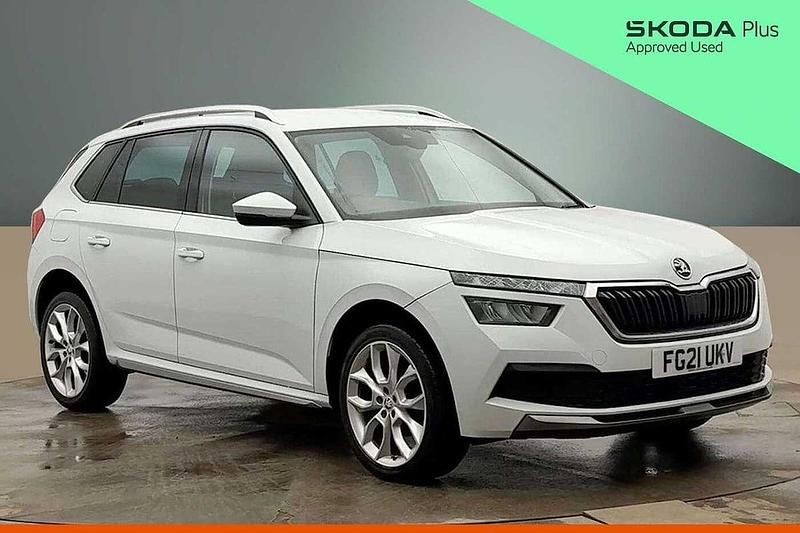 Used Skoda Kamiq SE L 81 HP (59 kW) 2021 Moon white metallic SUV