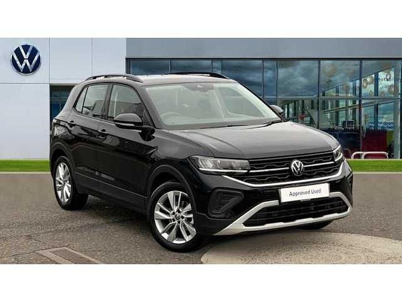 Deep black pearl Used 2025 VW T-Cross Life SUV | £20,999 (Fair price) - Image 1/4