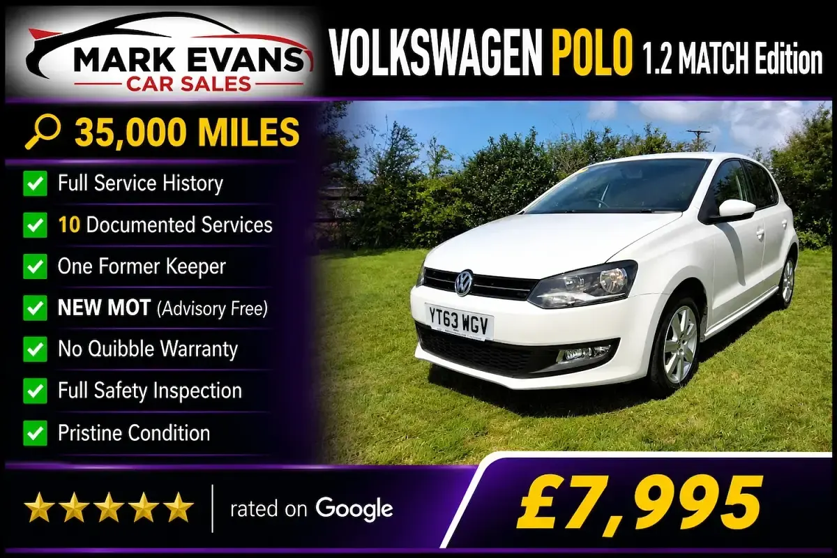 Used VW Polo Edition 60 HP (44 kW) 2013 White Hatchback