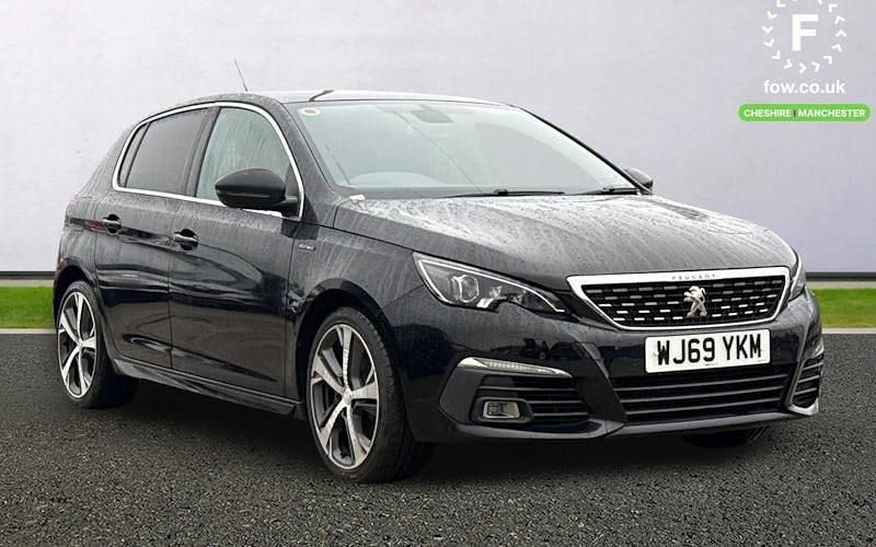 Used Peugeot 308 GT-line 131 HP (96 kW) 2019 Black Hatchback