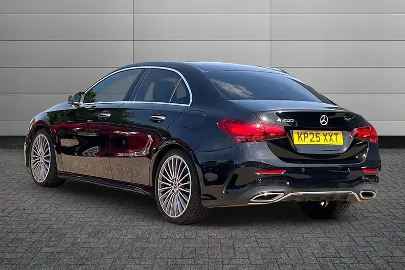 Used Mercedes A200 AMG Line Premium Plus 175 HP (128 kW) 2025 Cosmos black Sedan