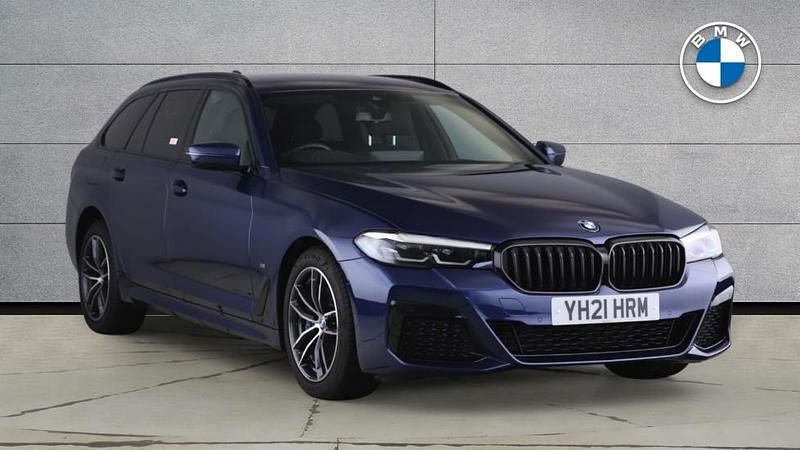 Blue Used 2021 BMW 530e M Sport Estate | £22,490 (Fair price) - Image 1/4