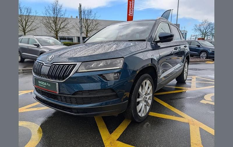 Used Skoda Karoq SE L 116 HP (85 kW) 2019 Lava blue metallic SUV