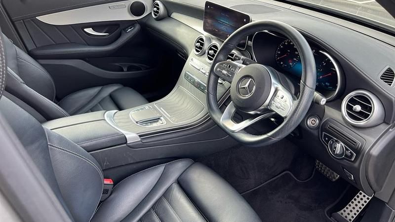 Used Mercedes GLC300 AMG Line Premium 258 HP (189 kW) 2022 Mojave silver metallic Coupe