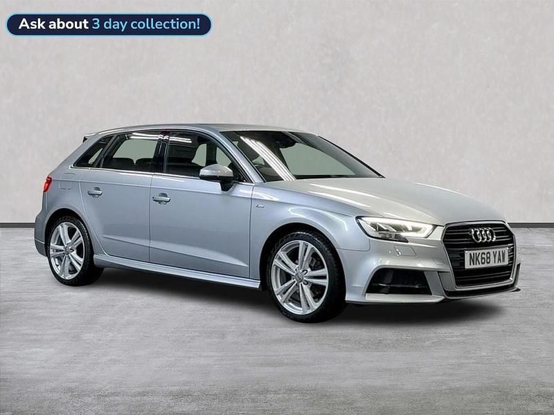 Silver Used 2018 Audi A3 S-Line Hatchback | £14,649 (Fair price) - Image 1/4