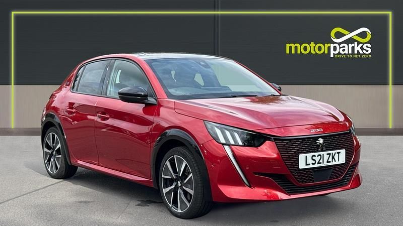 Elixir red metallic Used 2021 Peugeot e-208 Premium Hatchback | £12,750 (Fair price) - Image 1/4
