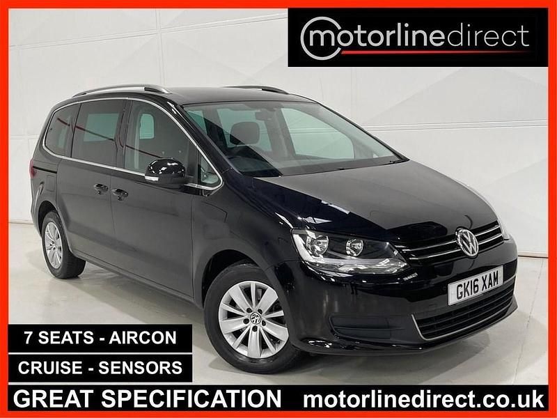 Black Used 2016 VW Sharan SE MPV | £12,495 (Good price) - Image 1/4