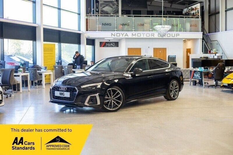 Black Used 2022 Audi A5 Sportback S-Line Hatchback | £24,590 (Fair price) - Image 1/3
