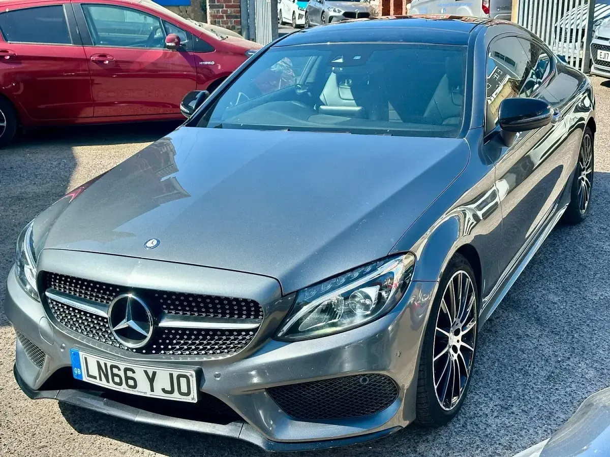 Used Mercedes C220 AMG line 167 HP (122 kW) 2016 Grey Coupe